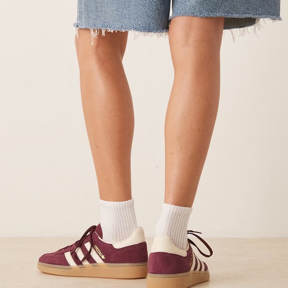 ADIDAS Handball Handball Spezial Maroon Suede Sneakers 9 NEW - Picture 3 of 7